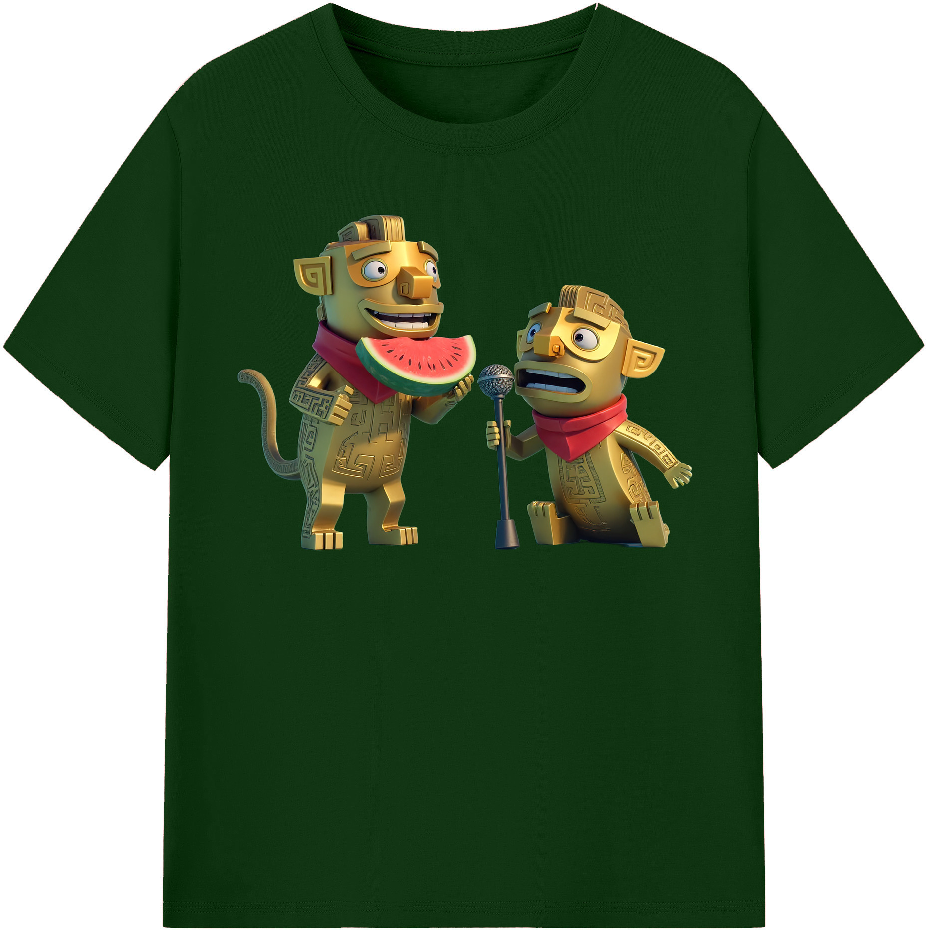 （画像用） Ne Zha 2 ナタ 魔童の大暴れ 綿100％半袖Tシャツ（フロントプリント）